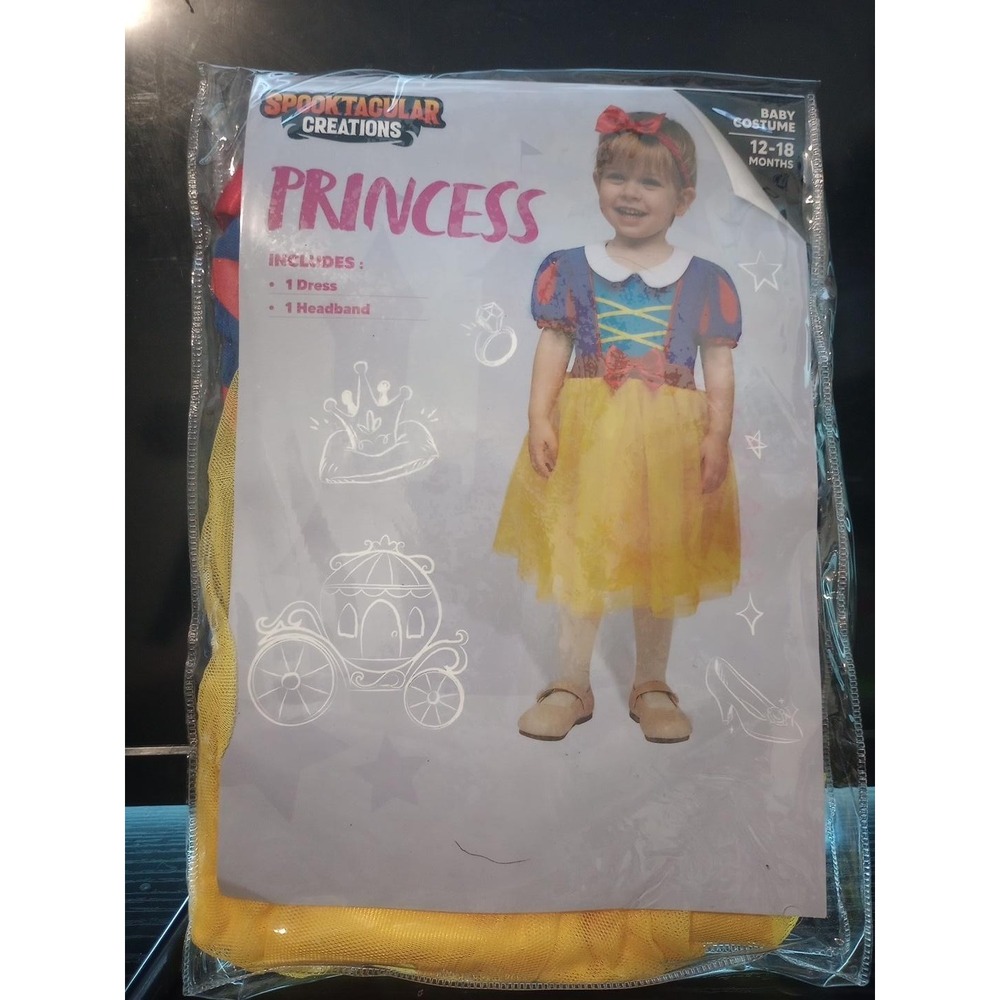Spooktacular Creations Baby Princess Costume 12-18 Months Dress Headband